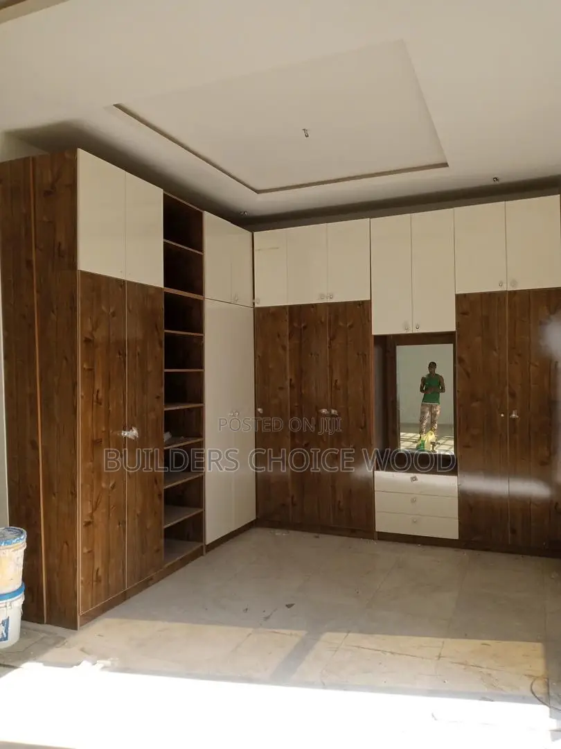 Brown and White Wardrobe