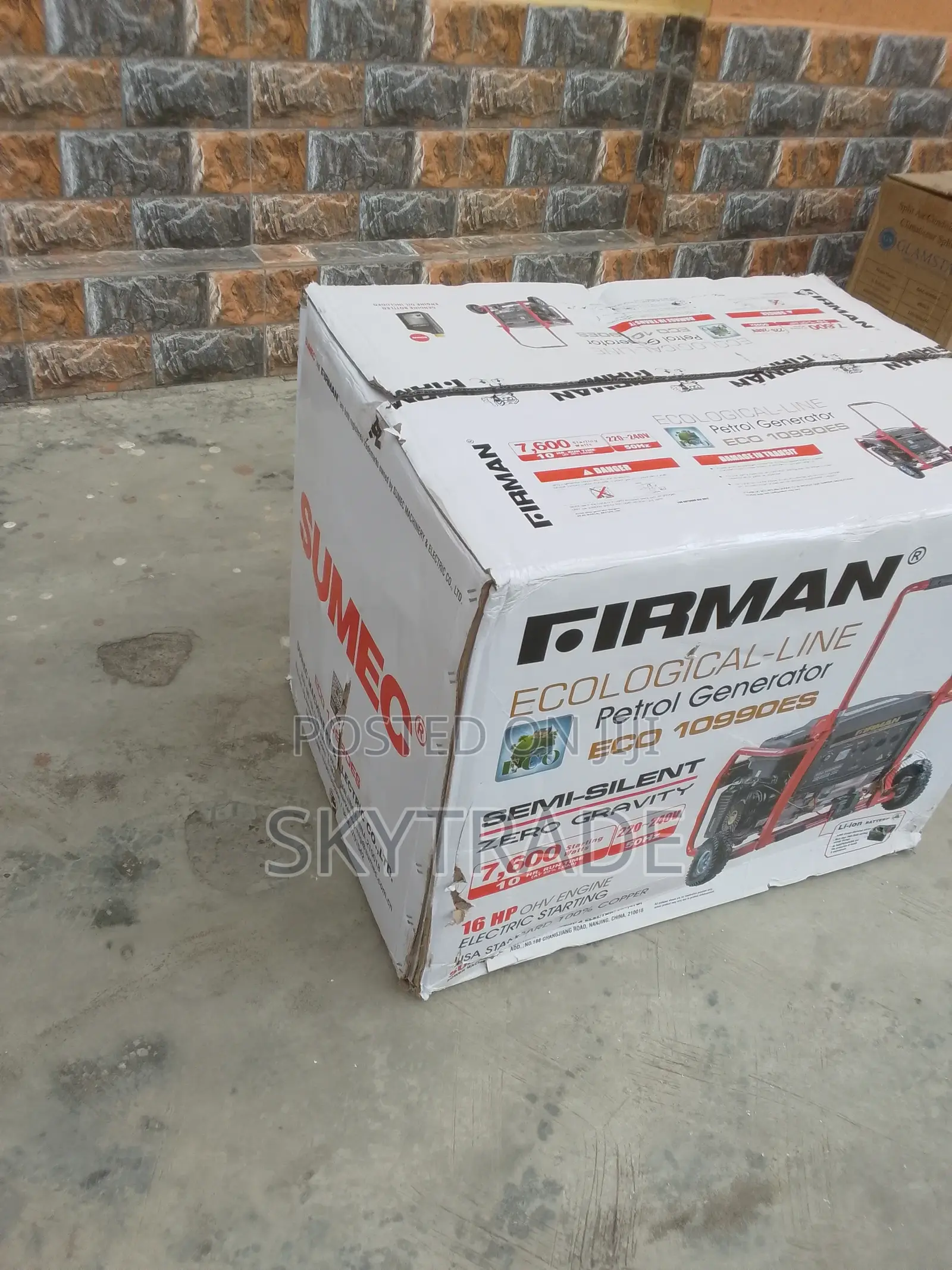 Firman Generator 7.5kva-100% Copper,Key Start Wheel