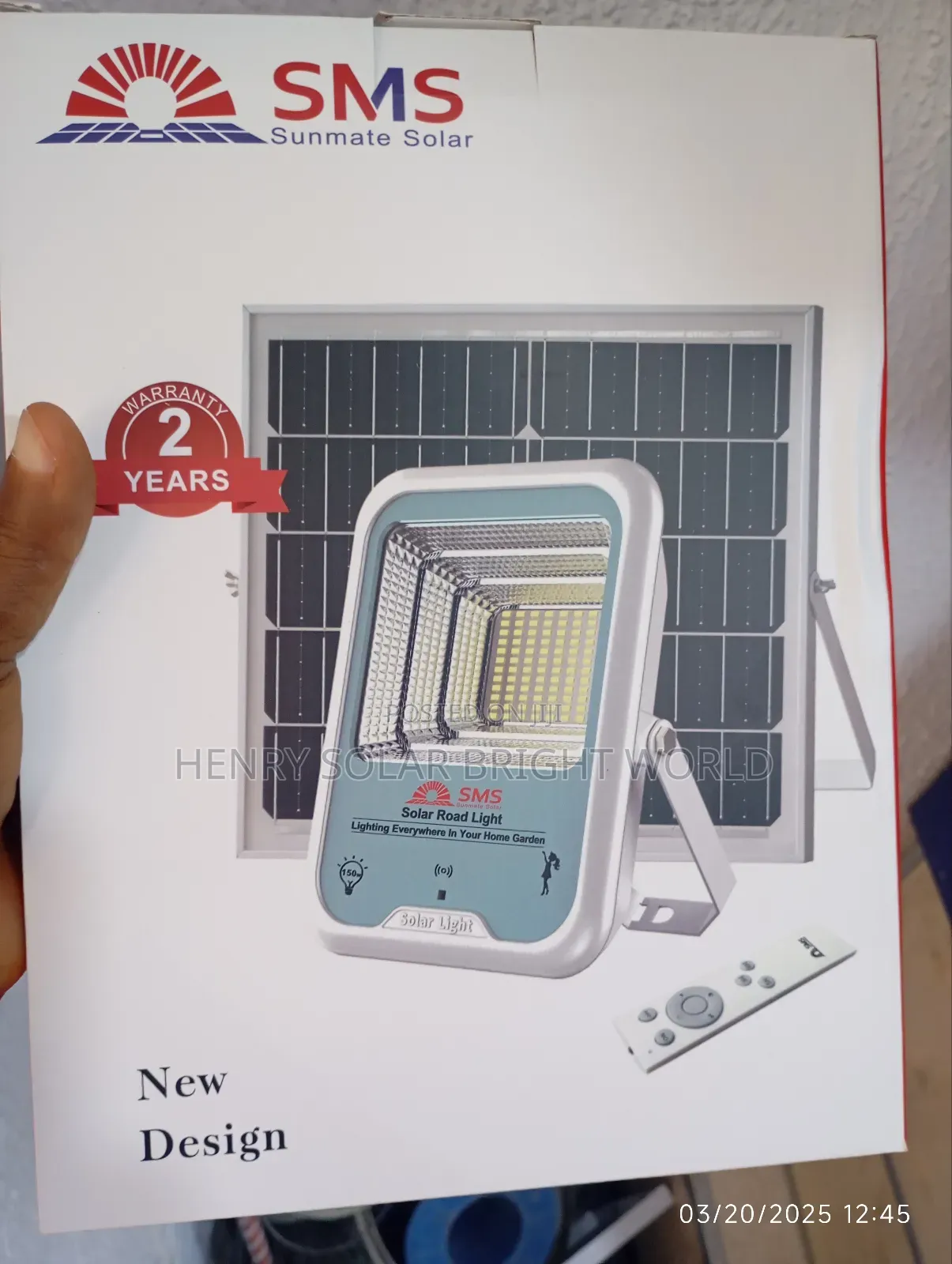 SMS 150w Solar Flood Light