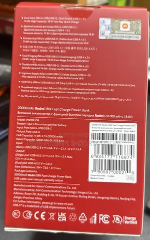 20000mah Redmi 18w Charge