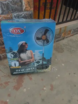 Smart (Rf-1618) Remote 18'' Hexa Ox Rehargeable Fan + Light