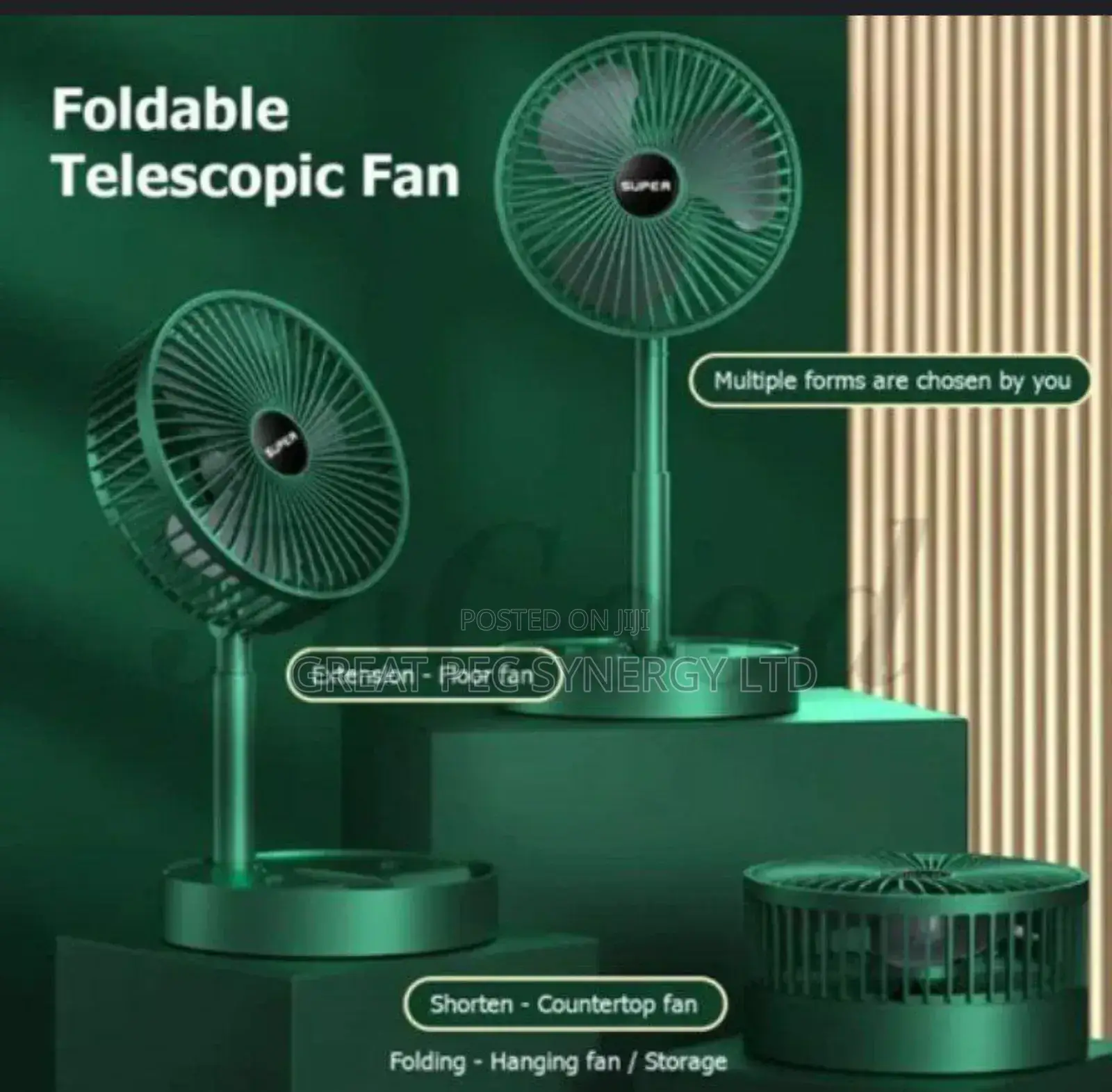Green Wing Rechargeable Foldable Mini Fan