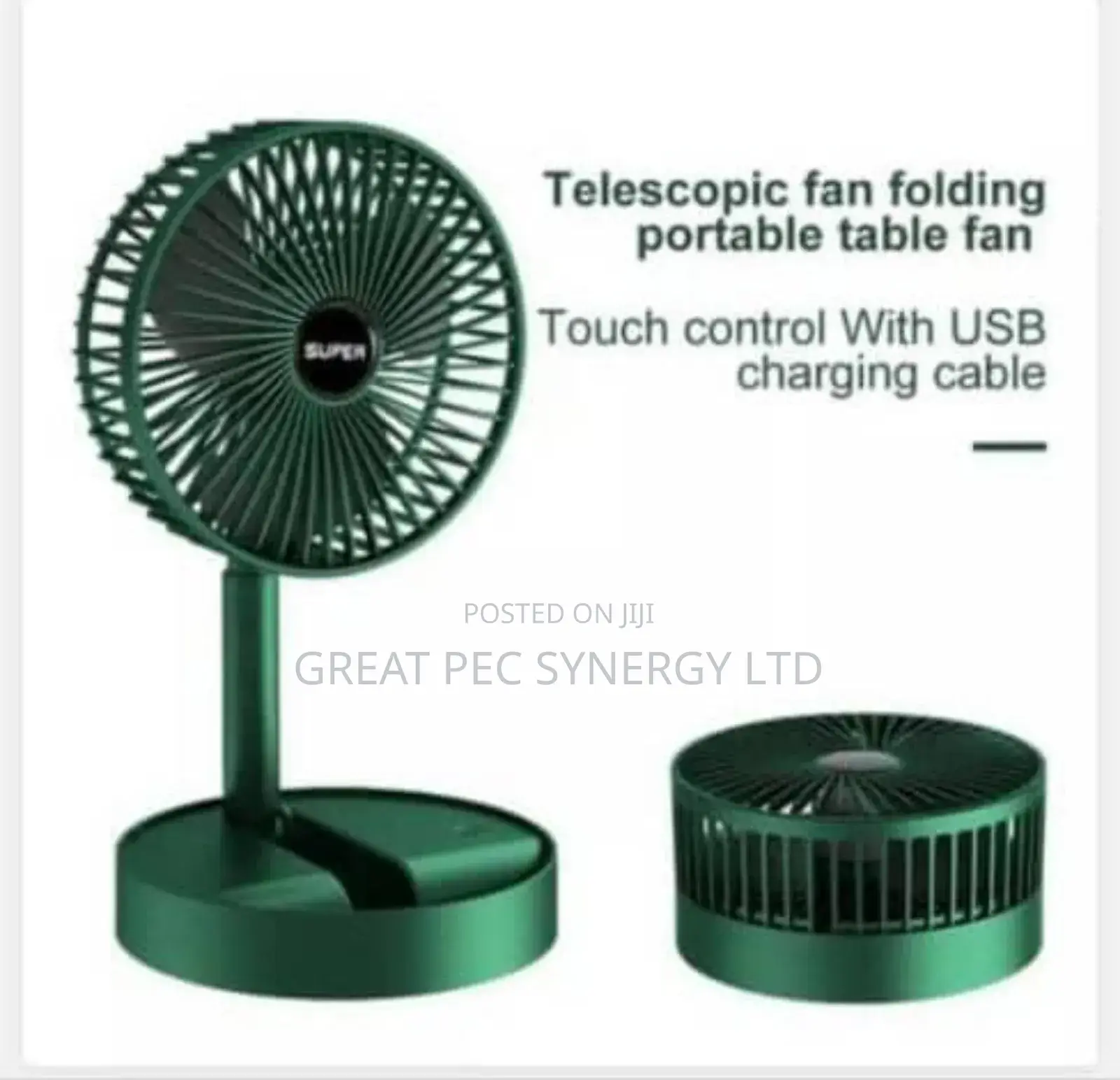 Green Wing Rechargeable Foldable Mini Fan