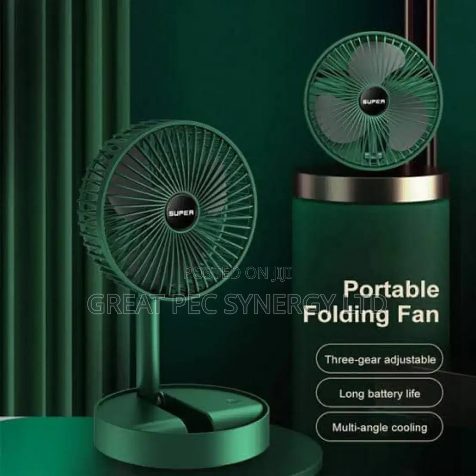 Green Wing Rechargeable Foldable Mini Fan