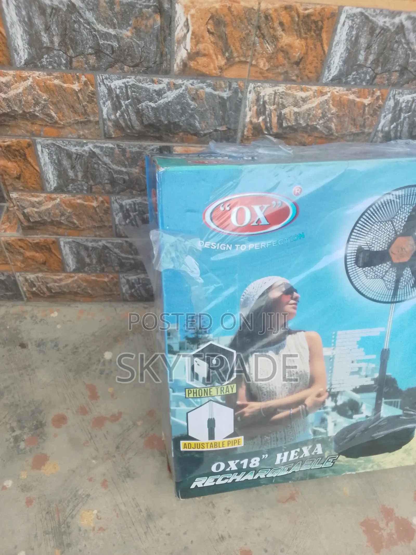Original Ox18''hexa (Rf-1618)Remote Control Rechargeable Fan