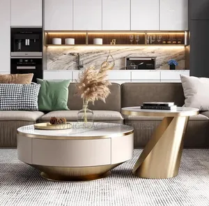 Luxury Marble Coffee Table 2in1 Set (Centre Table)