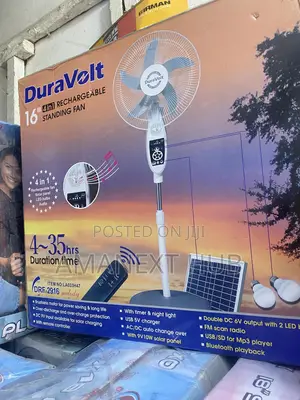 Duravolt Rechargeable/Solar Fan
