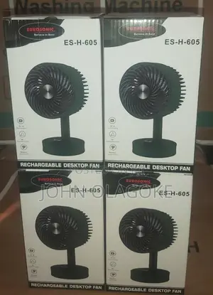 Eurosonic 5" Desktop Rechargeable Fan