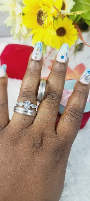Trio Titanium Wedding Set