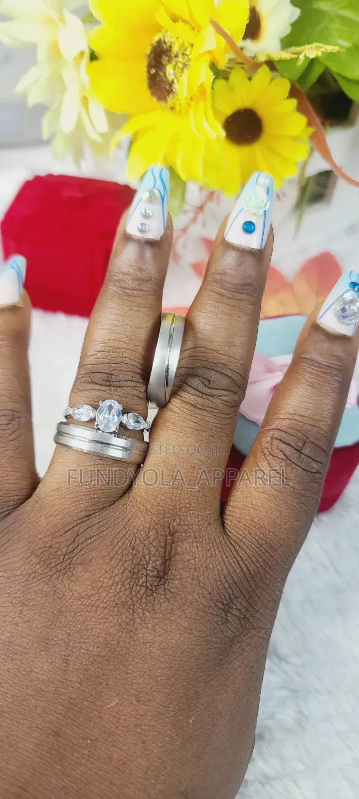 Trio Titanium Wedding Set