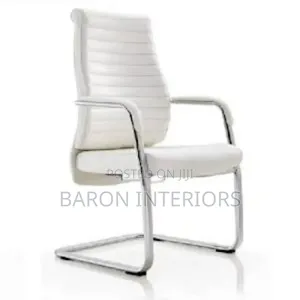 Visitors Leather Chair - White