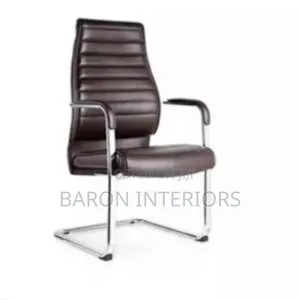 Visitors Leather Office Chair - Brown