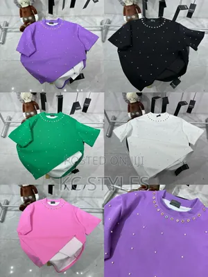 Photo - Luxury “Beaded Colored Gemstone Big Fit T-Shirt