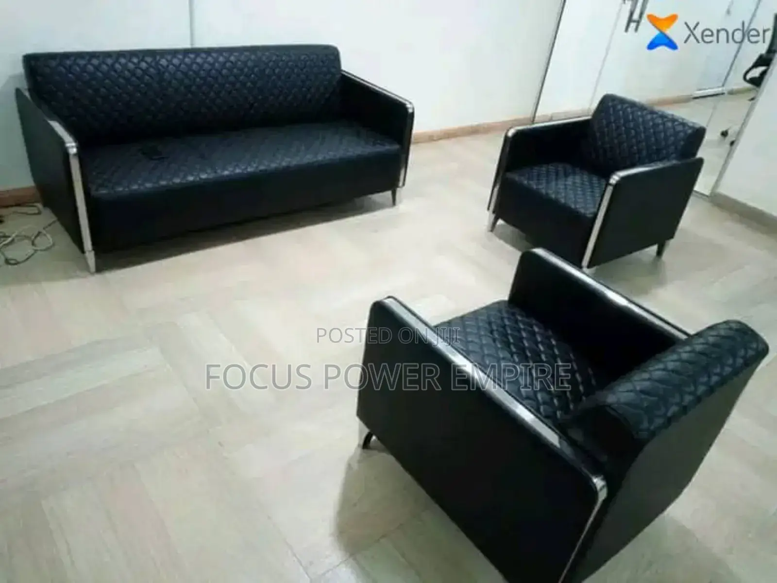 Original Complete Three-Seater Chairs for Parlor