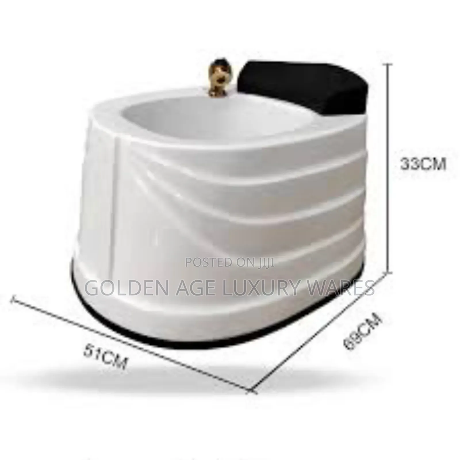 White and Gold Pedicure Bowl