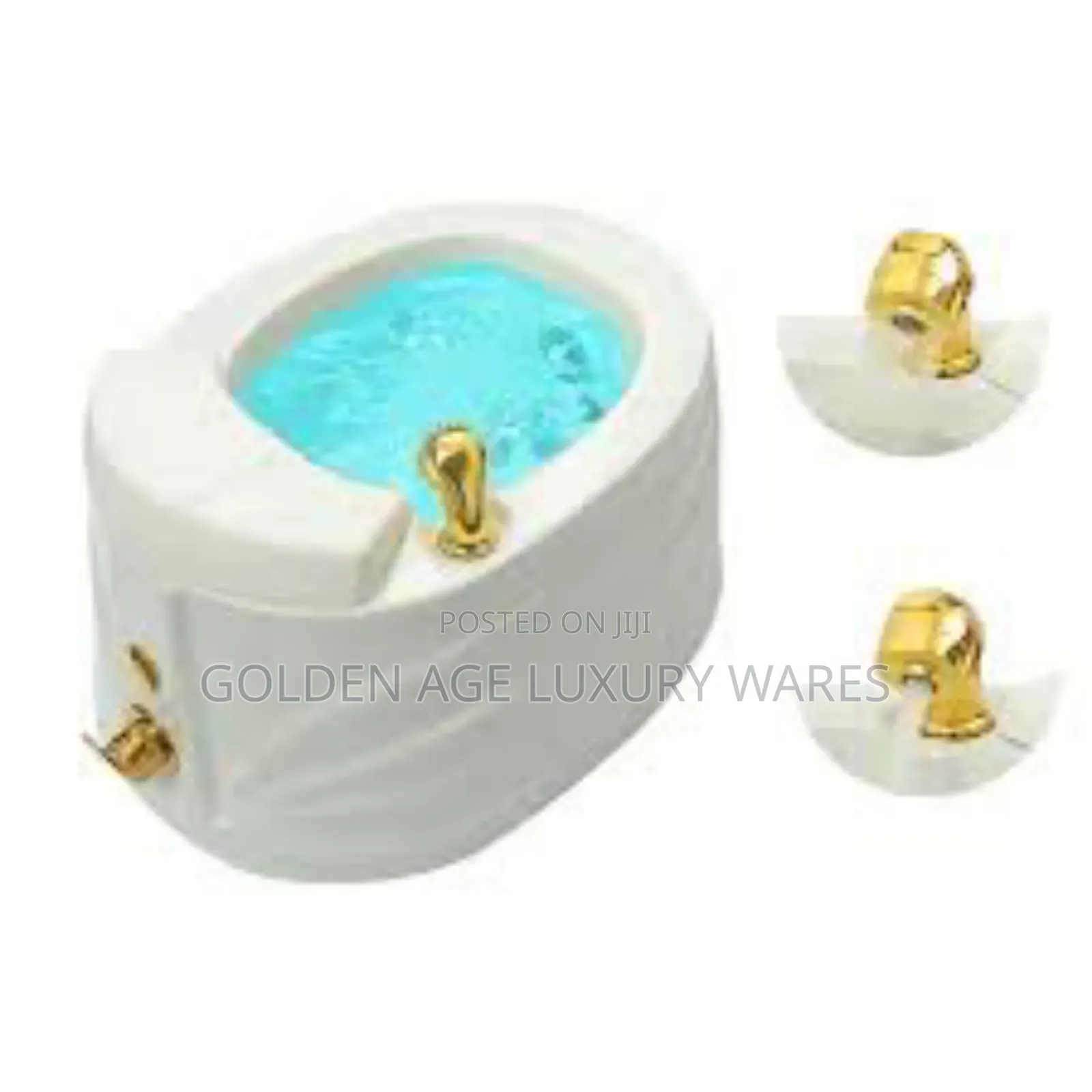 White and Gold Pedicure Bowl