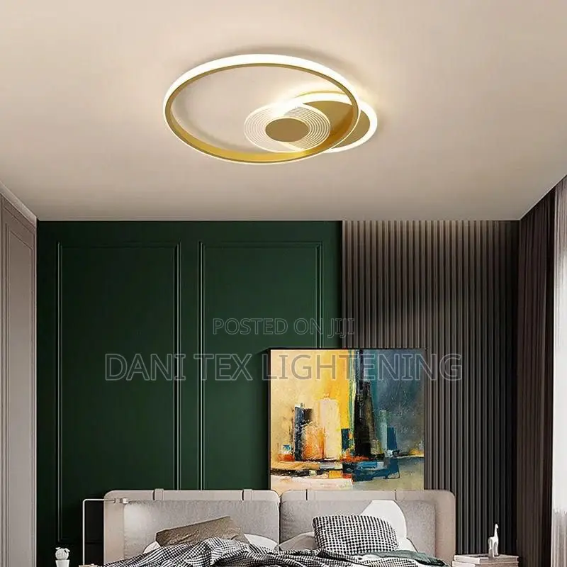 Light Color Led Ceiling Lamp Modern Dimmable Bedroom Chand