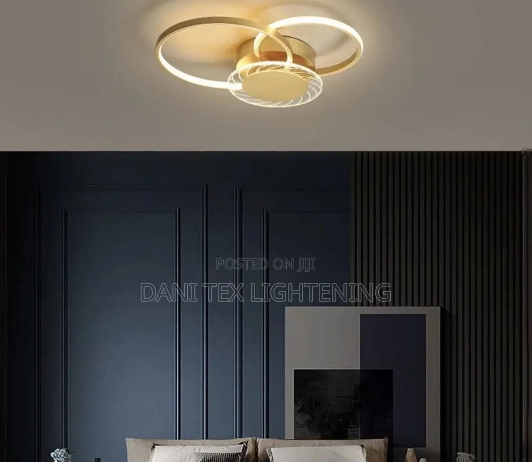 Light Color Led Ceiling Lamp Modern Dimmable Bedroom Chand