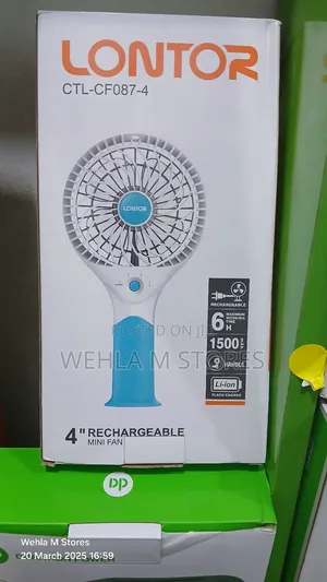 Lontor 4" Rechargeable Mini Fan