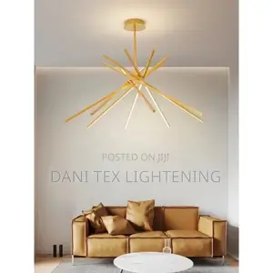 Nordic Black White Aluminum Long Led Pendant Light Living