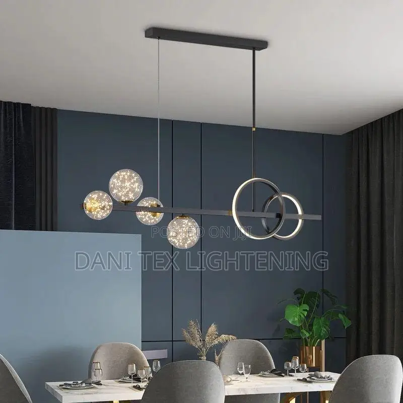 Modern Spherical Ring Pendant Lamps Creative Led