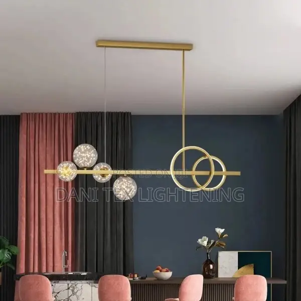 Modern Spherical Ring Pendant Lamps Creative Led