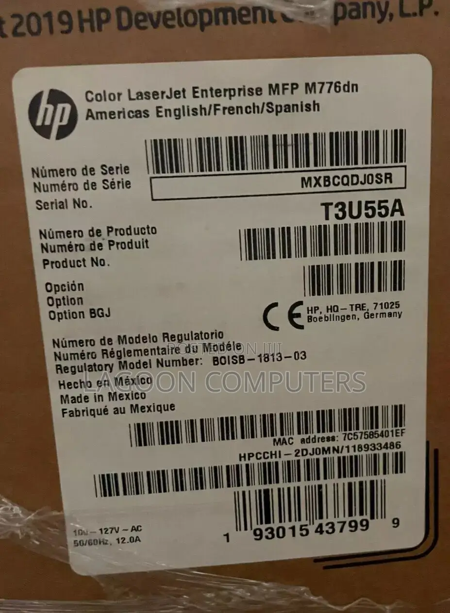 Hp Laserjet Enterprise MFP M776dn Laser All-in-One Printer