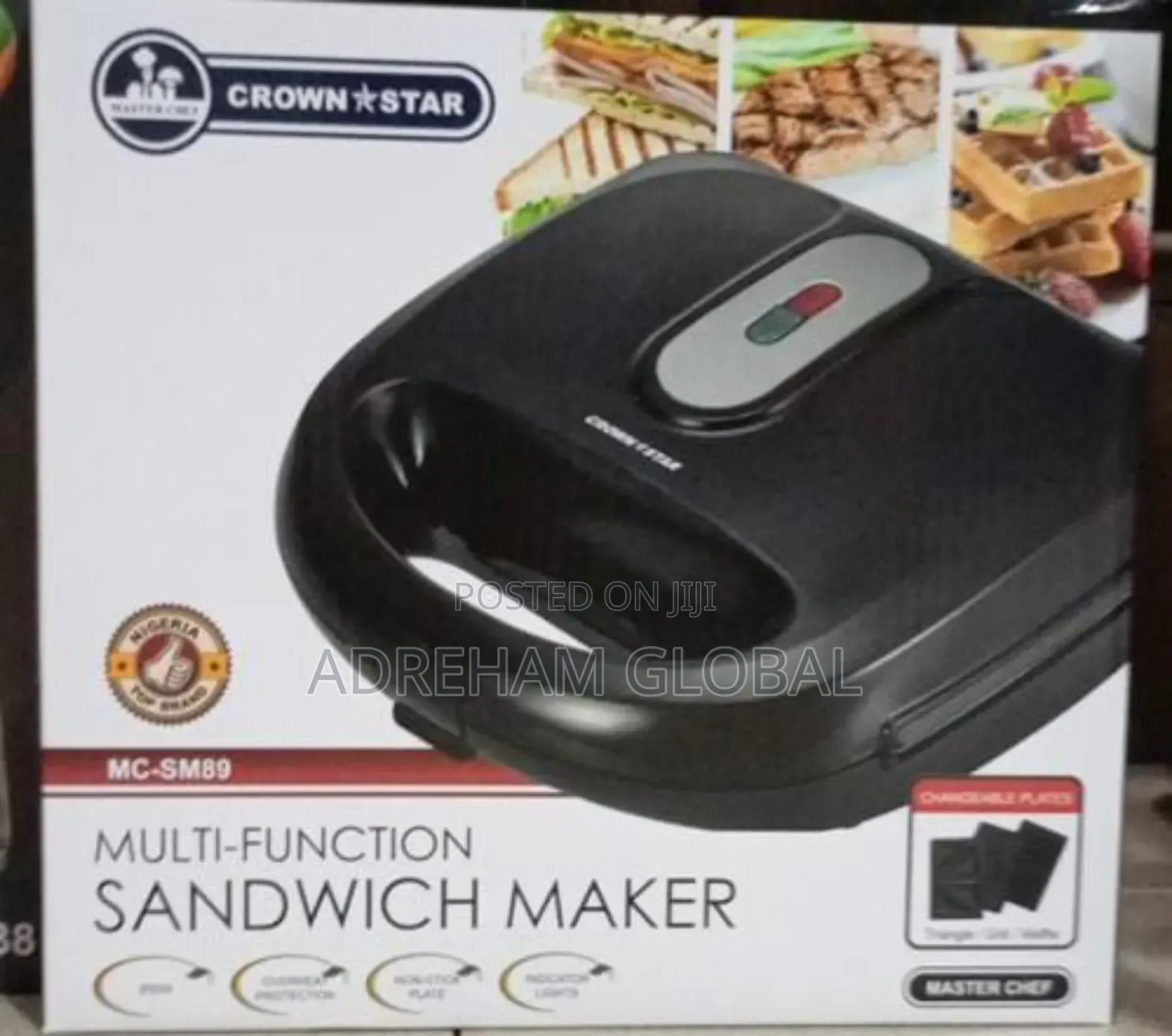 3 in 1 Crownstar Toaster/Sandwich Maker