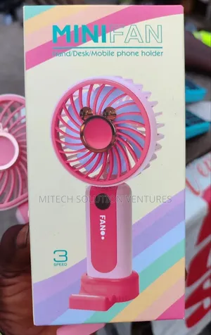 Rechargeable Mini Handheld Fan With Phone Holder