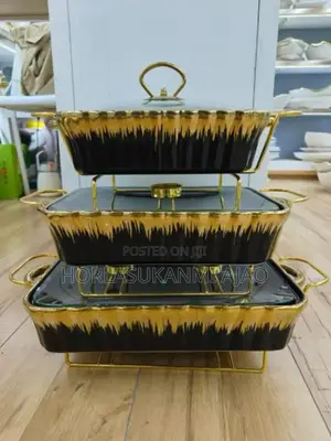 3pcs of Starving Dish Bowl With Cover