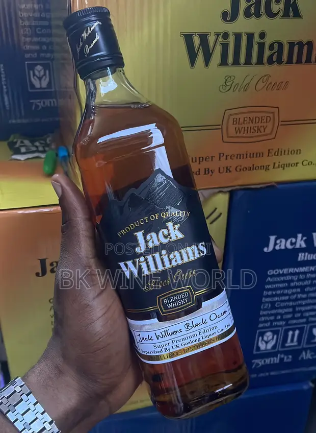 Jack Williams Black Ocean Blended Whisky - 75cl X 12 Bottles - BK