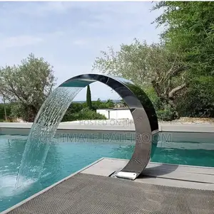 Curve Swimming Pool Waterfall