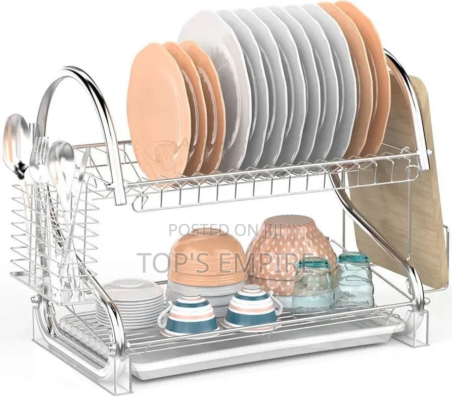 18 Inches Rashnik 2 Layer Stainless Steel Dish Drainer