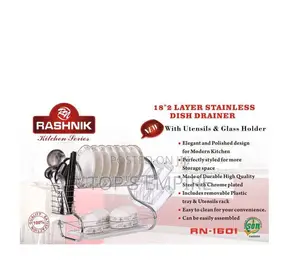 18 Inches Rashnik 2 Layer Stainless Steel Dish Drainer