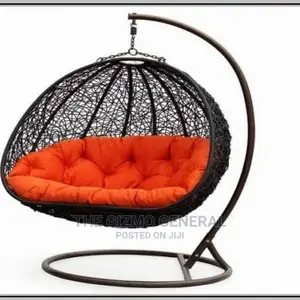 Wicker Swing Chair - Black