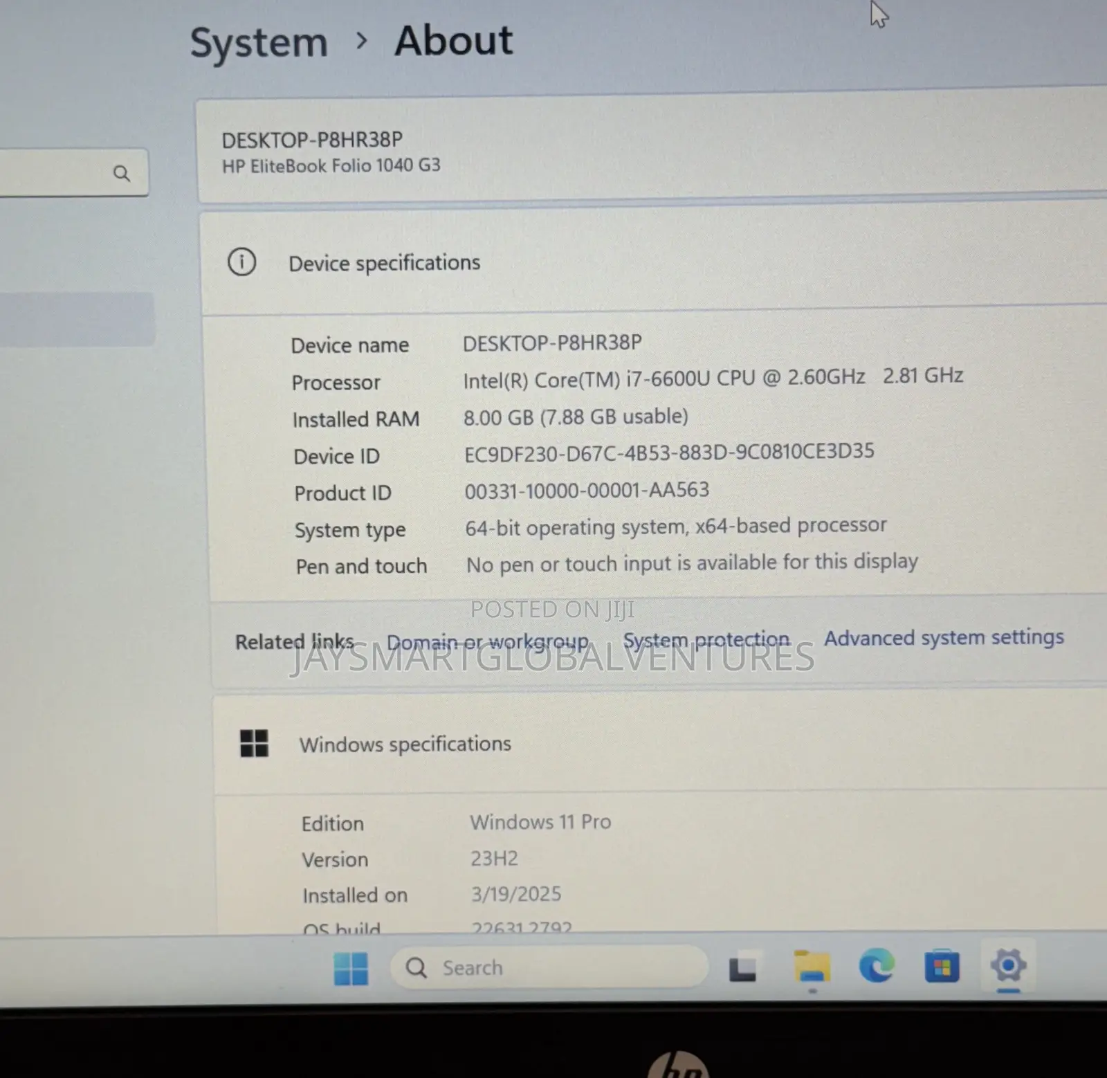 Laptop HP EliteBook 1040 G3 8GB Intel Core i7 SSD 256GB