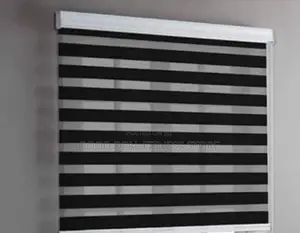 Shiny Black Day And Night Window Blinds.