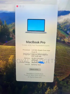 Laptop Apple MacBook Pro 2019 16GB Intel Core I5 SSD 512GB