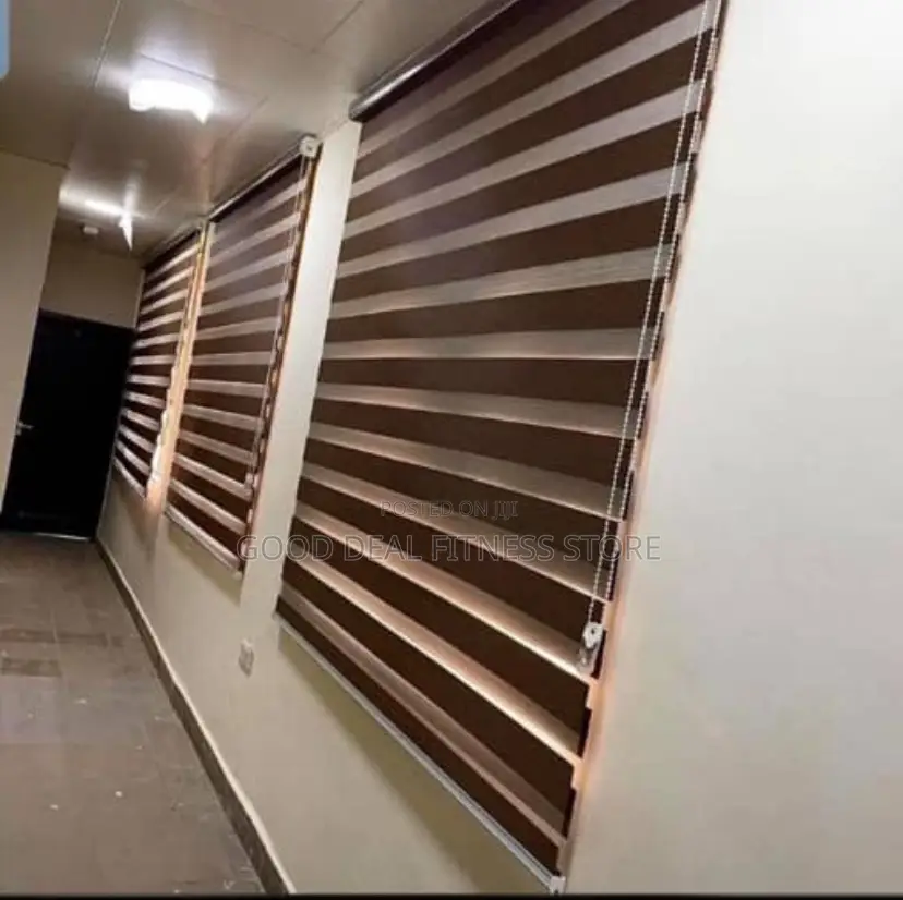 Plain Brown Window Blinds ( Day and Night Version)