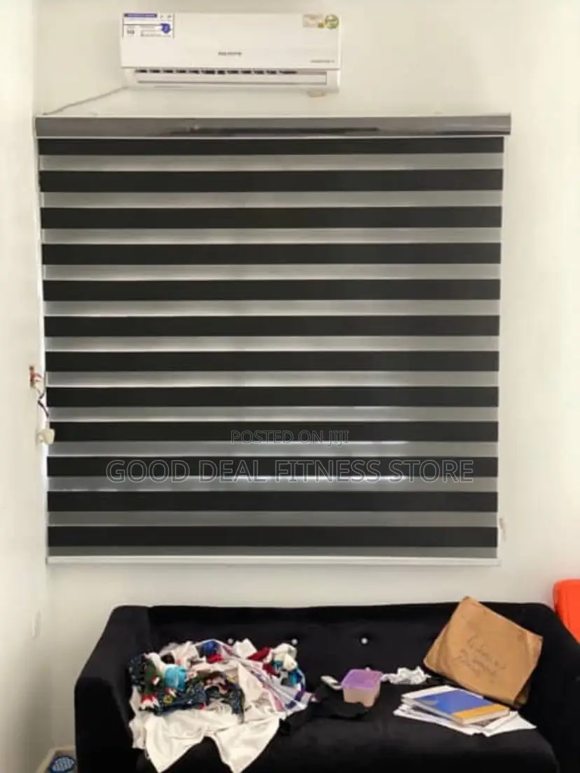 Shiny Brown Window Blinds ( Day And Night Version)