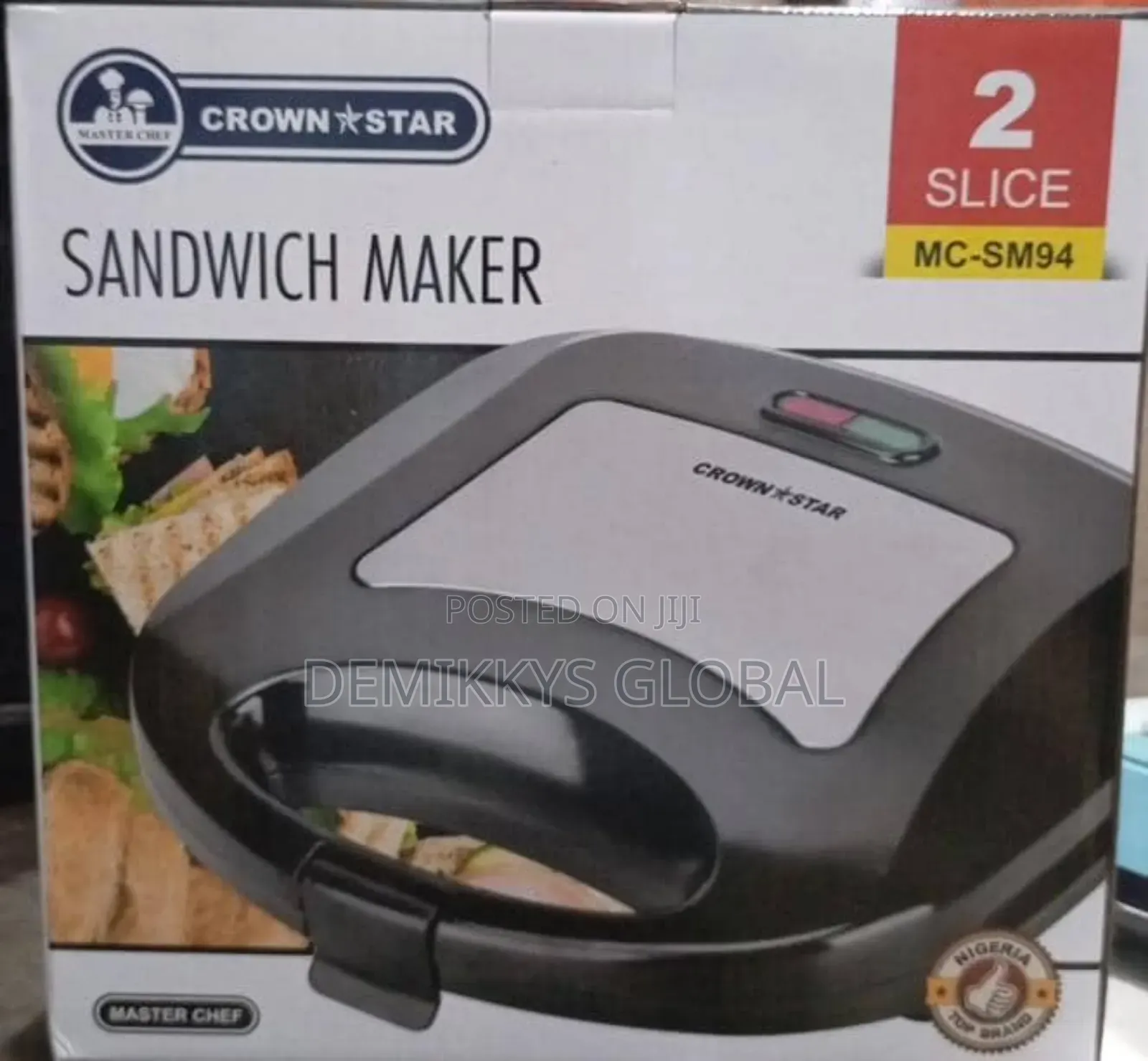 Crownstar 2 Slice Sandwich Maker 750w