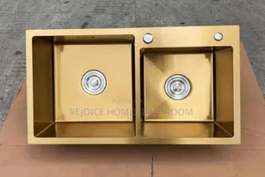 Handmade Gold Double Kitchen Sink