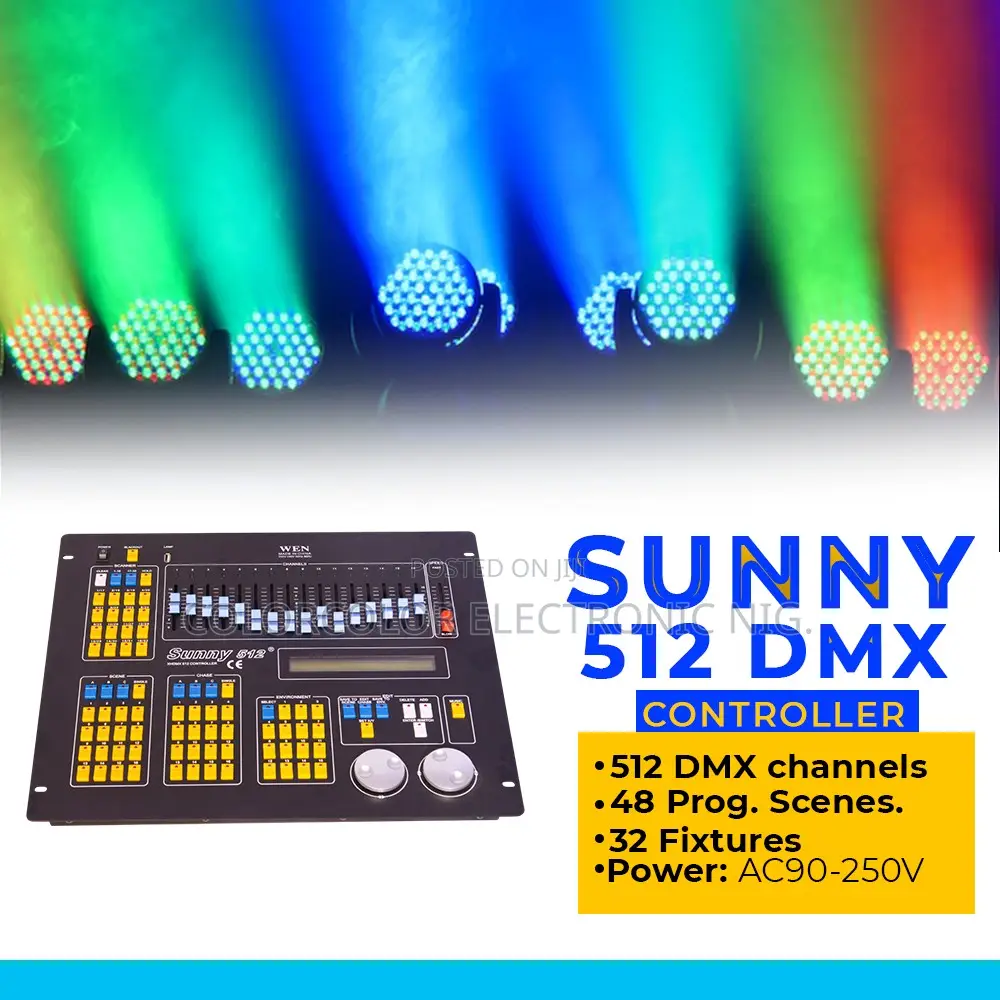 DMX Controller (Sunny 512) for Stage Light Control
