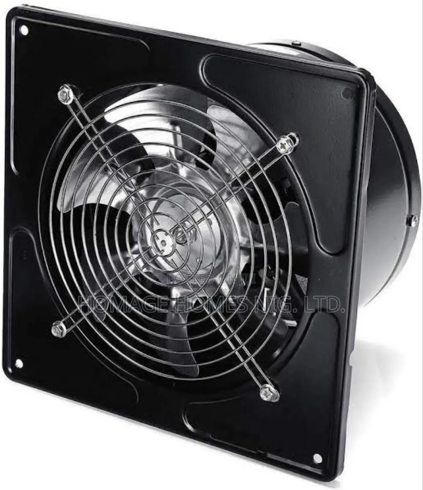 Black Metal Extractor Fan 12"