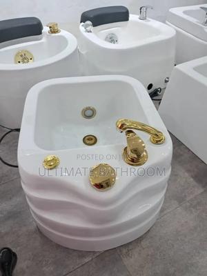 Unique White And Gold Pedicure Bowl