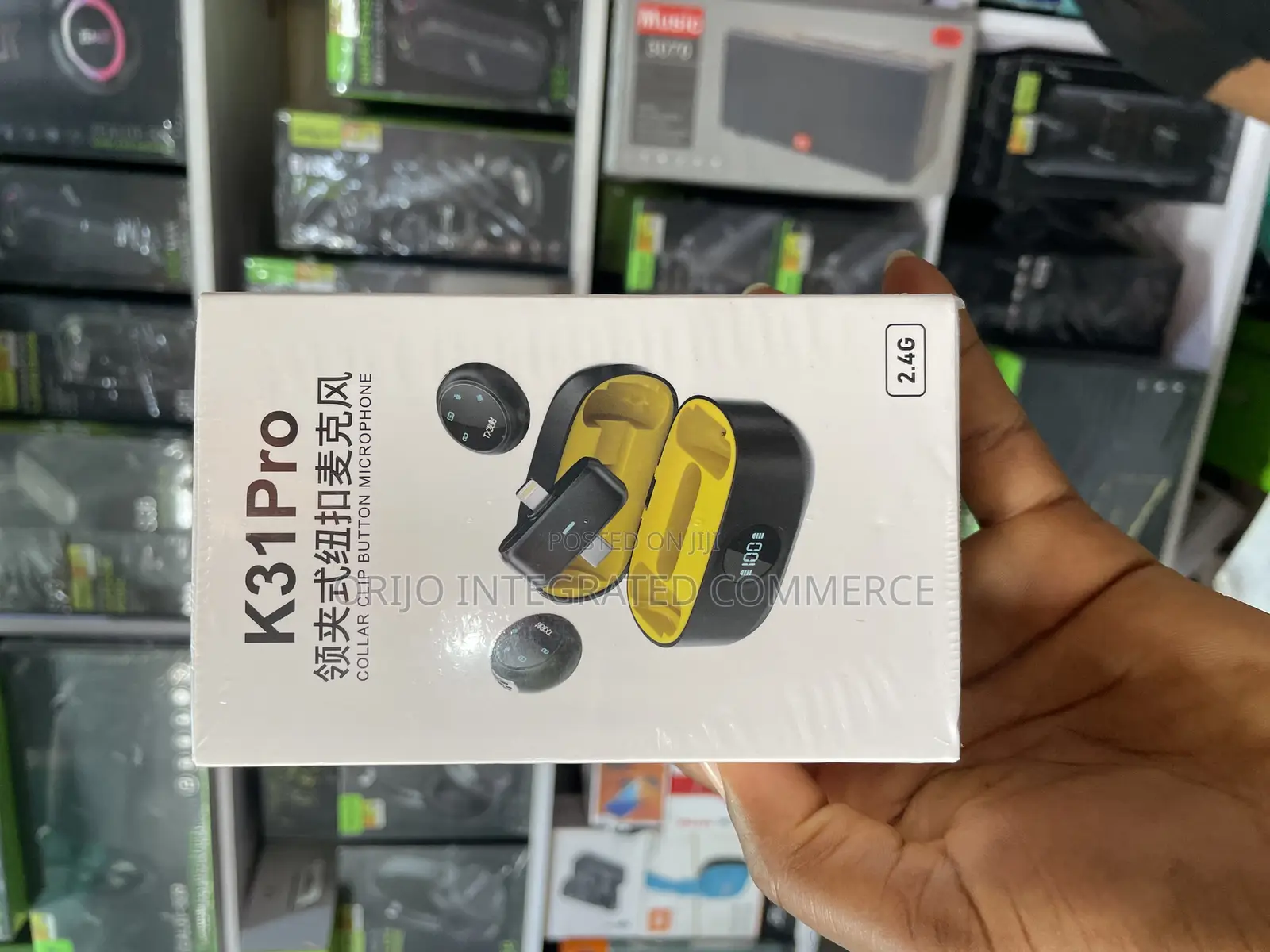 Pro Collar Clip Button Wireless Microphone Android Ios