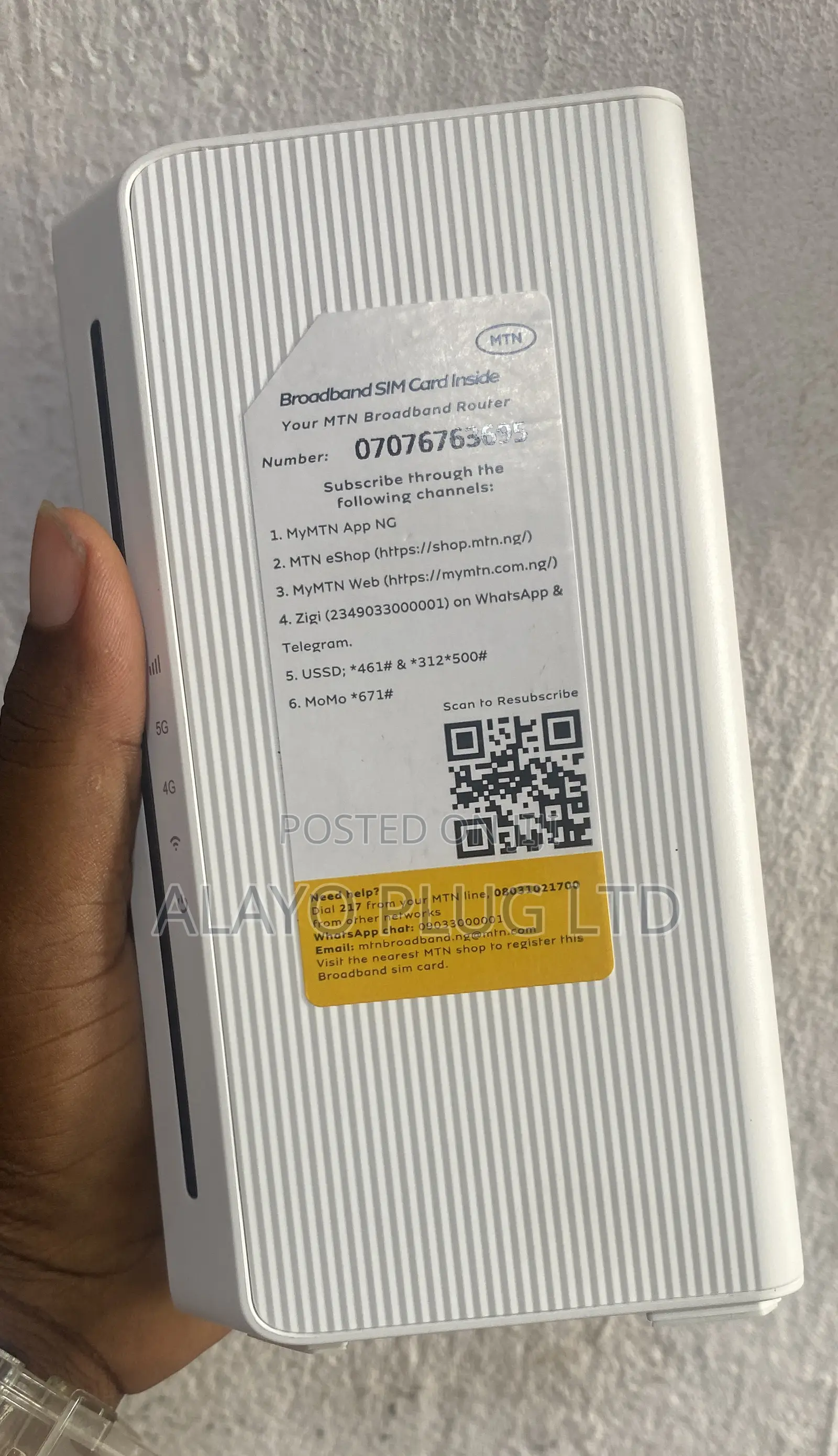 MTN Broadband 5g With 100gb Data