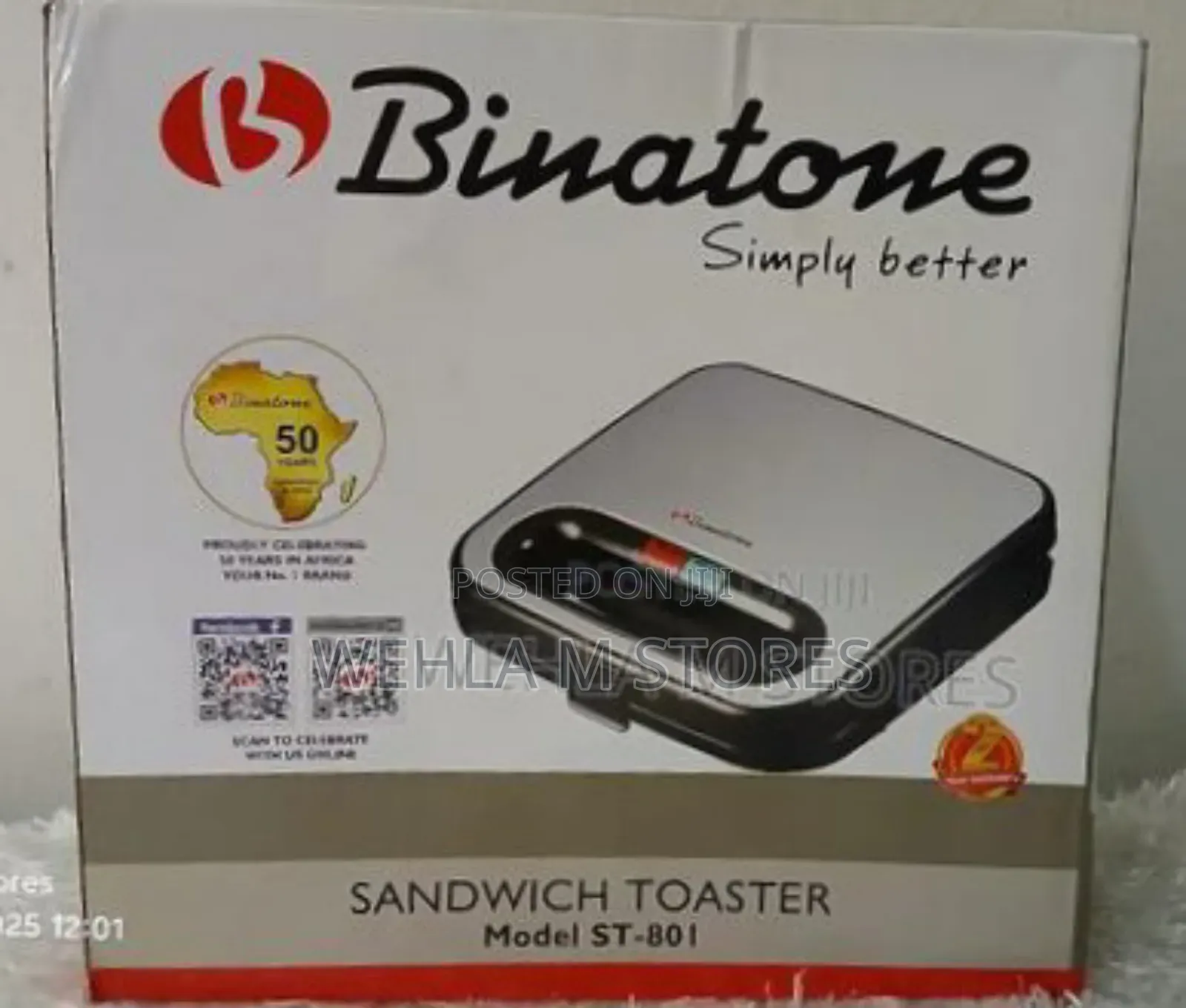 Binatone Sandwich Toaster - St 801