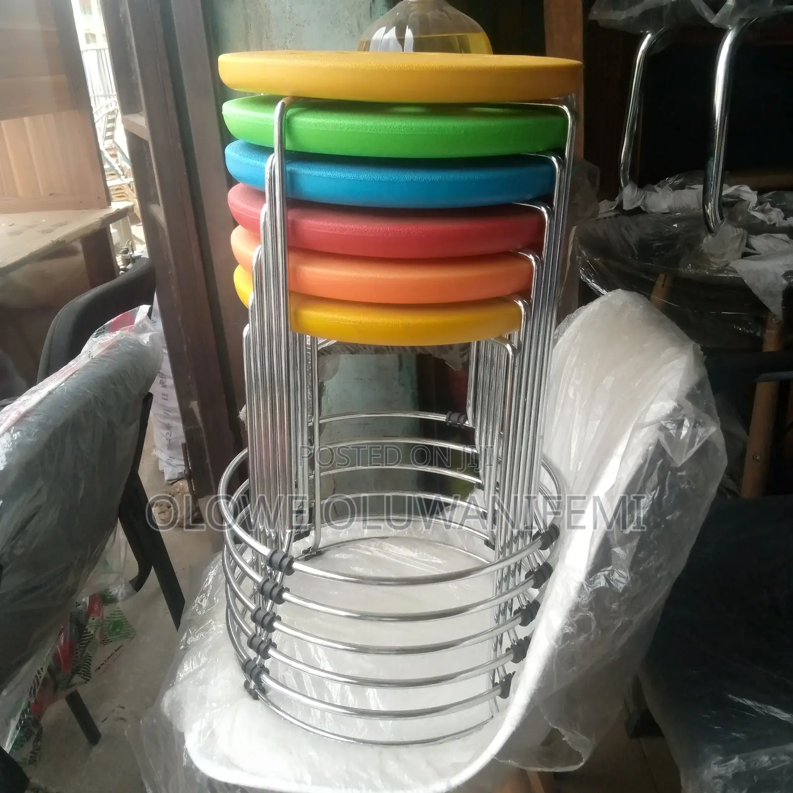 Round Iron Stool