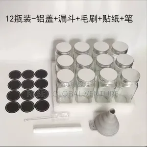 12. Pc's With Lids Square Kitchen Season Bottle